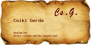 Csiki Gerda névjegykártya